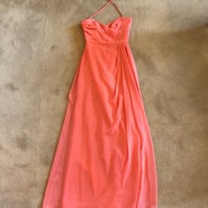 Coral Bridesmaid’s Dress